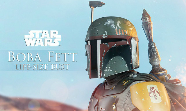 Sideshow Collectibles 星球大战【波巴·费特】Boba Fett 1：1 比例半身胸像作品