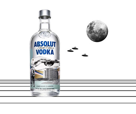 Absolut Vodka（绝对伏特加）创作太空纪元瓶身