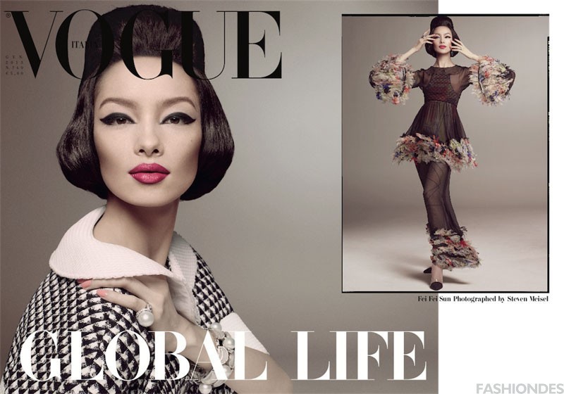 孙菲菲登上《Vogue Italia》2013开年刊封面