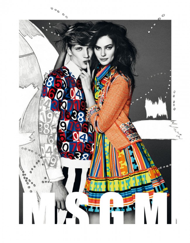 意大利时装MSGM 鲜艳花俏2013春夏形象