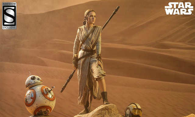 Sideshow Collectibles《星球大战：原力觉醒》蕾依 Rey 1/4 全身雕像作品