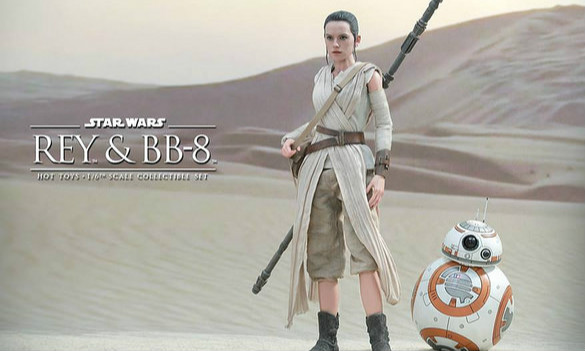 Hot Toys   星球大战七部曲：原力觉醒【Rey & BB-8 组合包】1/6 人偶作品