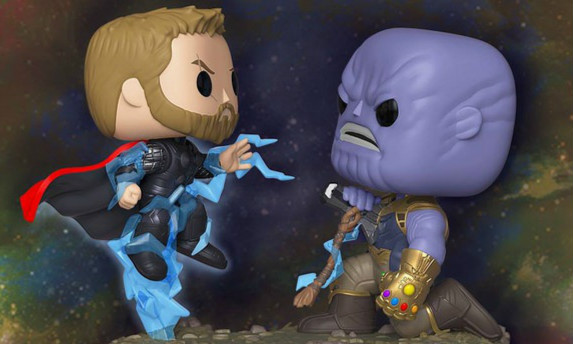 Funko Pop! Marvel: Movie Moments 索尔 vs. 灭霸 ＆ 无限手套