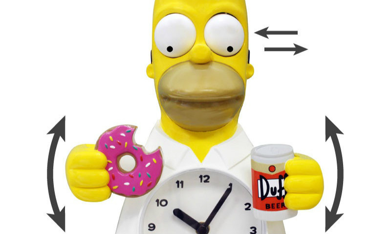 NJ Croce Co.【荷马3D 动态时钟】Homer Simpson 经典复刻再现