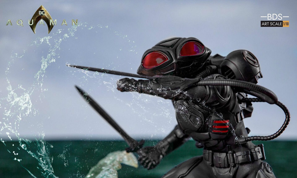 Iron Studios《海王》黑蝠鲼 Black Manta 1/10 场景雕像作品