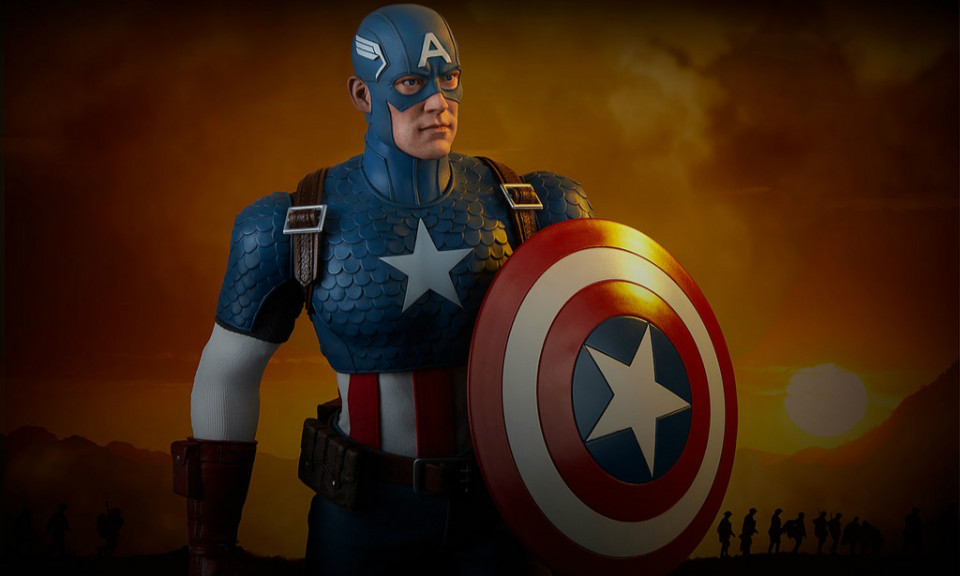 Sideshow Collectibles Marvel Comics【美国队长】1/6 比例人偶作品