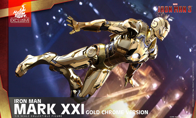 Hot Toys《钢铁侠3》1/6 马克21 麦达斯(金色电镀版) Midas Mark XXI