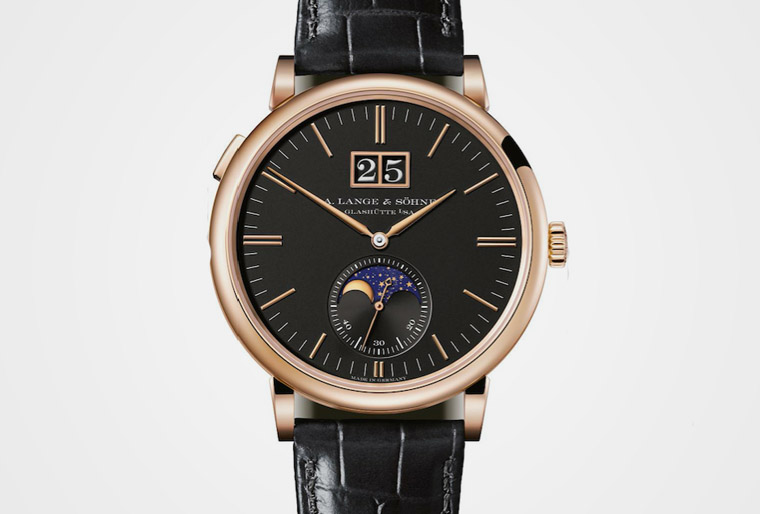 来点黑色更帅气 朗格Saxonia Moon Phase