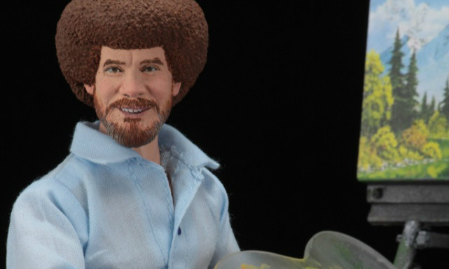 NECA 8” Clothed Action Figure 系列【鲍伯·鲁斯】Bob Ross 8 吋人偶作品