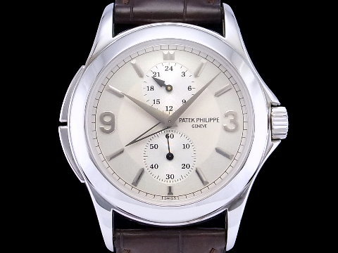 Patek Philippe 百达翡丽 PP表 Calatrava Travel Time 5134G 双时区 旅行家 18K白金 手上炼