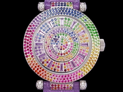 Franck Muller 法兰穆勒 Double Mystery Saison 四季 42mm 镶钻彩宝 DM 42 QTR SAI D 3R CD 原厂镶钻 自动手表