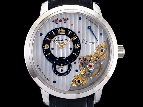 GLASHUTTE ORIGINAL 格拉苏蒂 PanoInverse XL 小秒针 动力显示 18K白金 42mm 手上炼