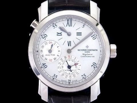 Vacheron Constantin 江诗丹顿 Malte Dual Time 42005/000G 马耳他 两地时间 18K白金 自动手表