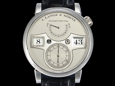 A.LANGE & SOHNE 朗格 Lange Zeitwerk 型号140.025时间桥 跳字机械表 手上炼 铂金(PT950) 男表 全球限量200只 全新品