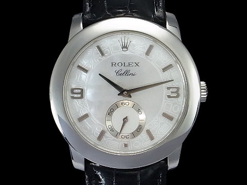 ROLEX 劳力士 Cellini 彻里尼 5240 PT950铂金 白色珍珠面 机械男表