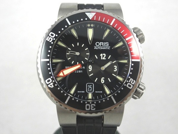 ORIS Divers TT1潜水校正表 防水1000M 盒单齐全 表况新 台湾公司货