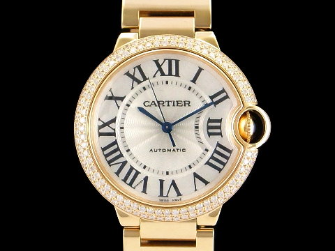 Cartier 卡地亚 Ballon Bleu de Cartier 蓝气球 18K金 原镶钻圈 自动女表