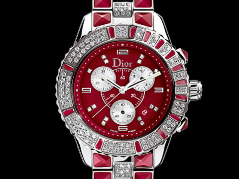 Dior 迪奥 CHRISTAL 极致奢华水晶计时码表 38mm 顶级钻表 原厂盒单