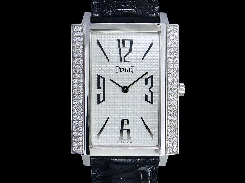 PIAGET 伯爵 Black Tie 1967 原镶钻石表翼 18K白金 438P手上炼男表