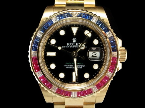 ROLEX 劳力士 Rolex 116748 GMT-Master 18K黄金 M字头 防伪内圈 自动上炼 男表