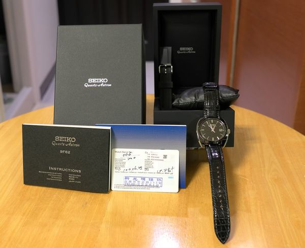 卖11年6月25日 SEIKO Quartz Astron 9F62 钛金属石英工艺40周年复刻限量版 表（编号：S23617J1）