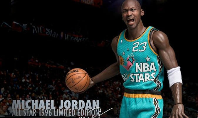 ENTERBAY【迈克尔．乔丹】1996 年 NBA 全明星赛 Michael Jordan 1/6 人偶