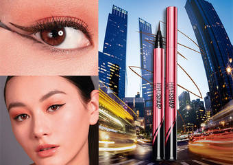 MAYBELLINE 媚比琳 - 开架眼线霸主NO.1全新小金盖抢眼登场“超激细抗晕眼线液(抗手震版)”超热卖！超滑顺！超持久！一笔到底挑战地表极线