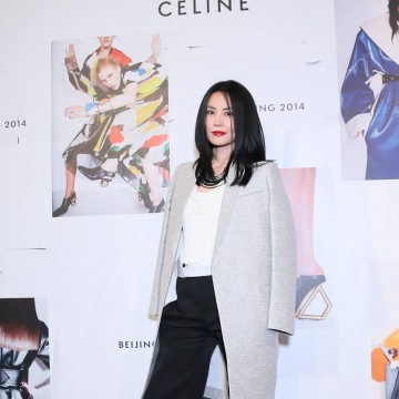 Céline 2014秋冬大秀北京登场 天后王菲中性装扮冷艳亮相挺爱牌