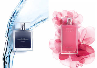 narciso rodriguez - for him 极致绅蓝香水 & for her 桃色花舞女香 全新上市