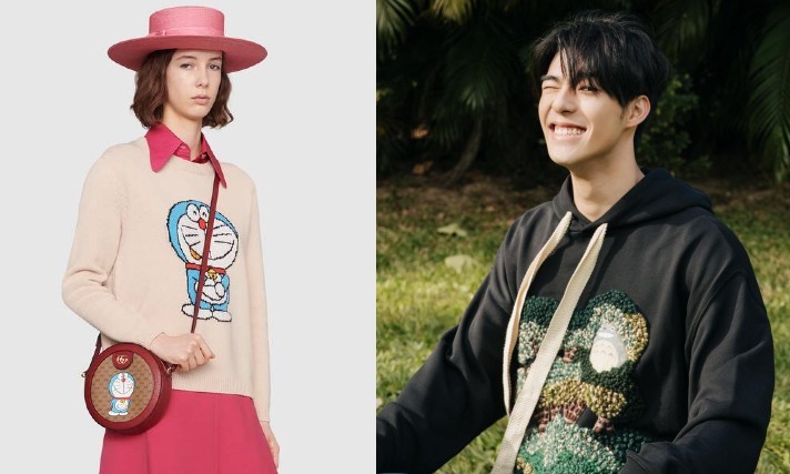 哆啦A梦、龙猫都来了！Gucci、Loewe把经典卡通变时尚